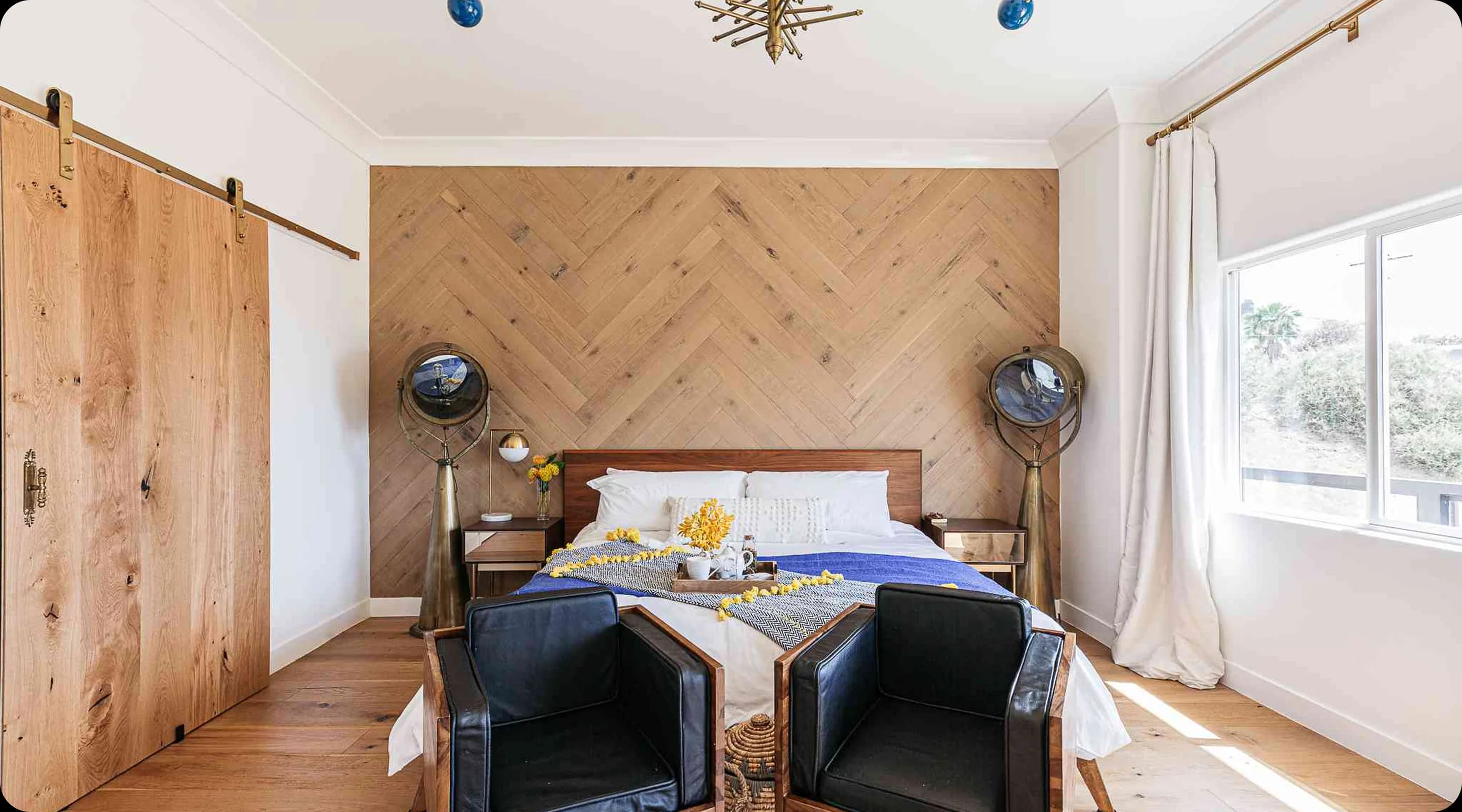 Bedroom rendered in the selected finish